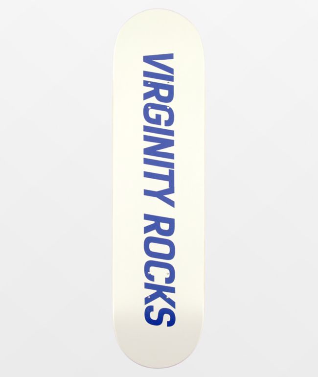 Danny Duncan Virginity Rocks 8.0" tabla de skate blanca y azul